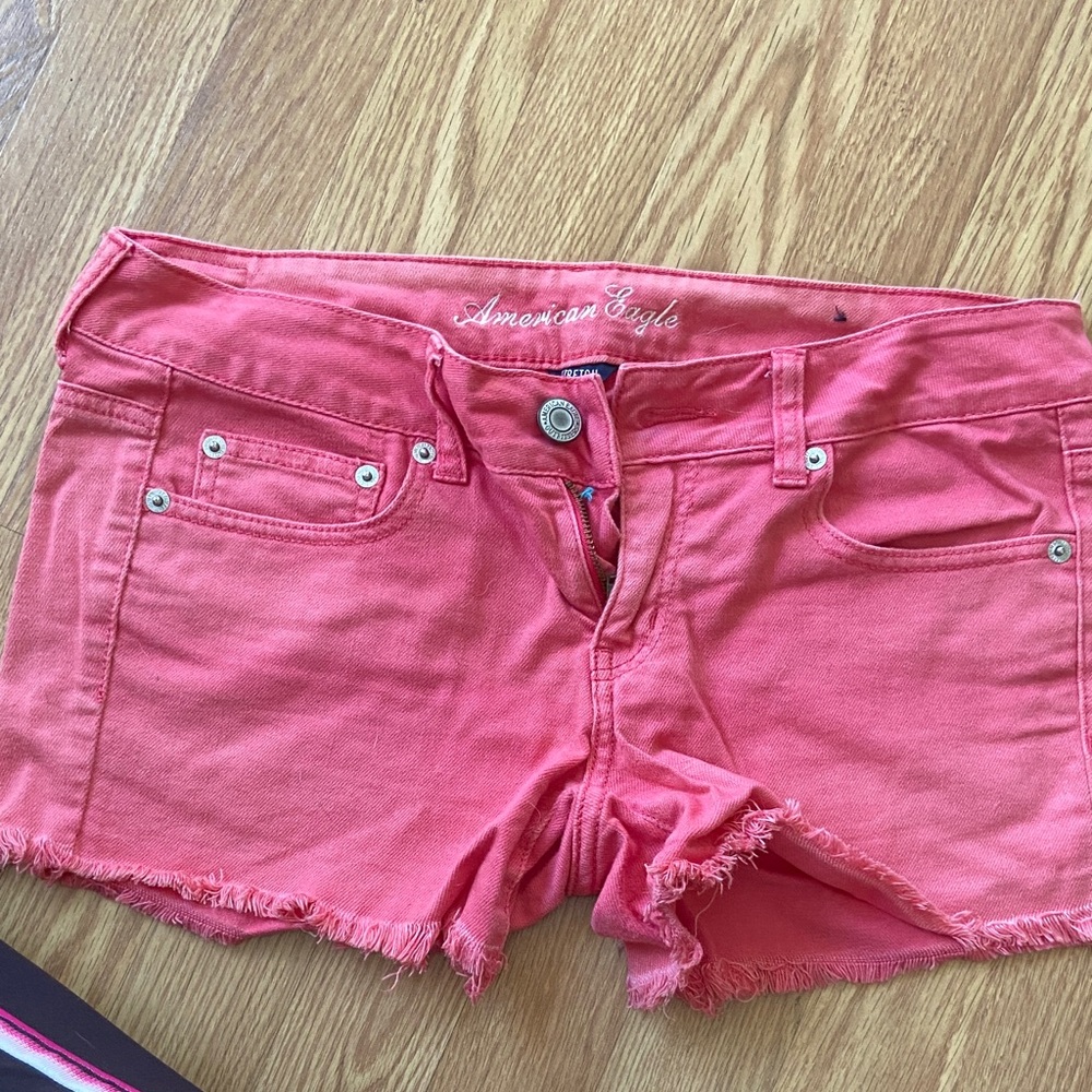 American Eagle Outfitters Coral Jean Shorts